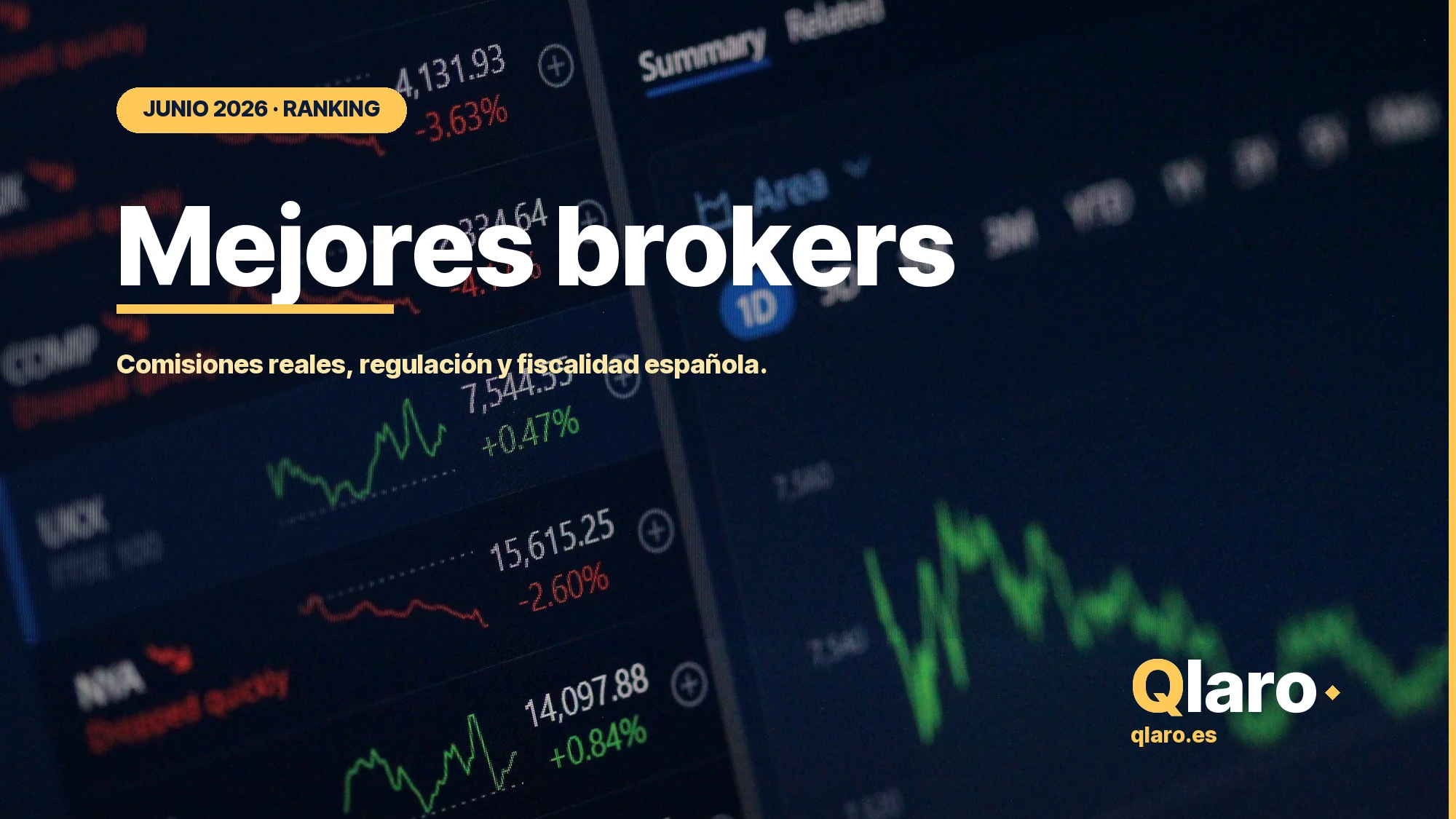 Mejores brokers desde España junio 2026 — Ranking editorial Qlaro