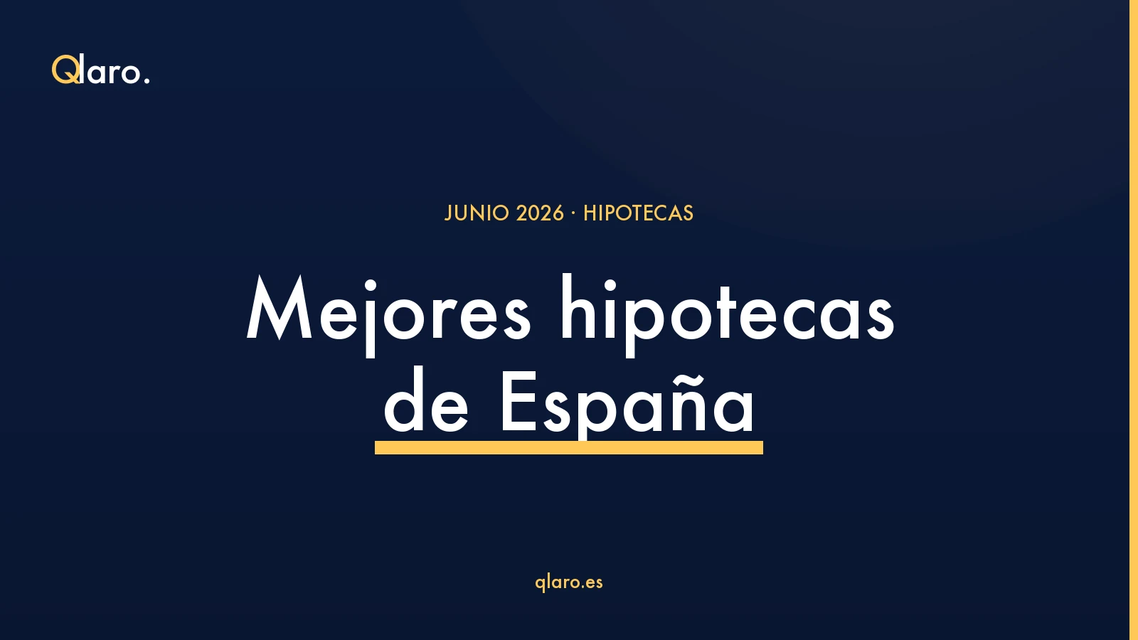 Mejores hipotecas de España · Ranking Qlaro